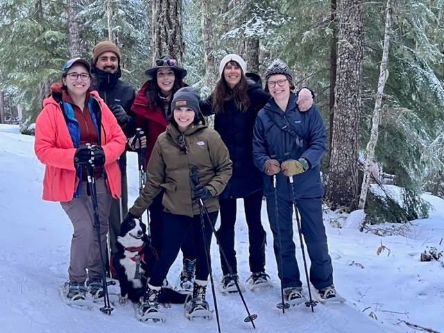Residents and Chaplain and Victim Anna Gangnon at Winter Wilderness Workshop Feb 2023